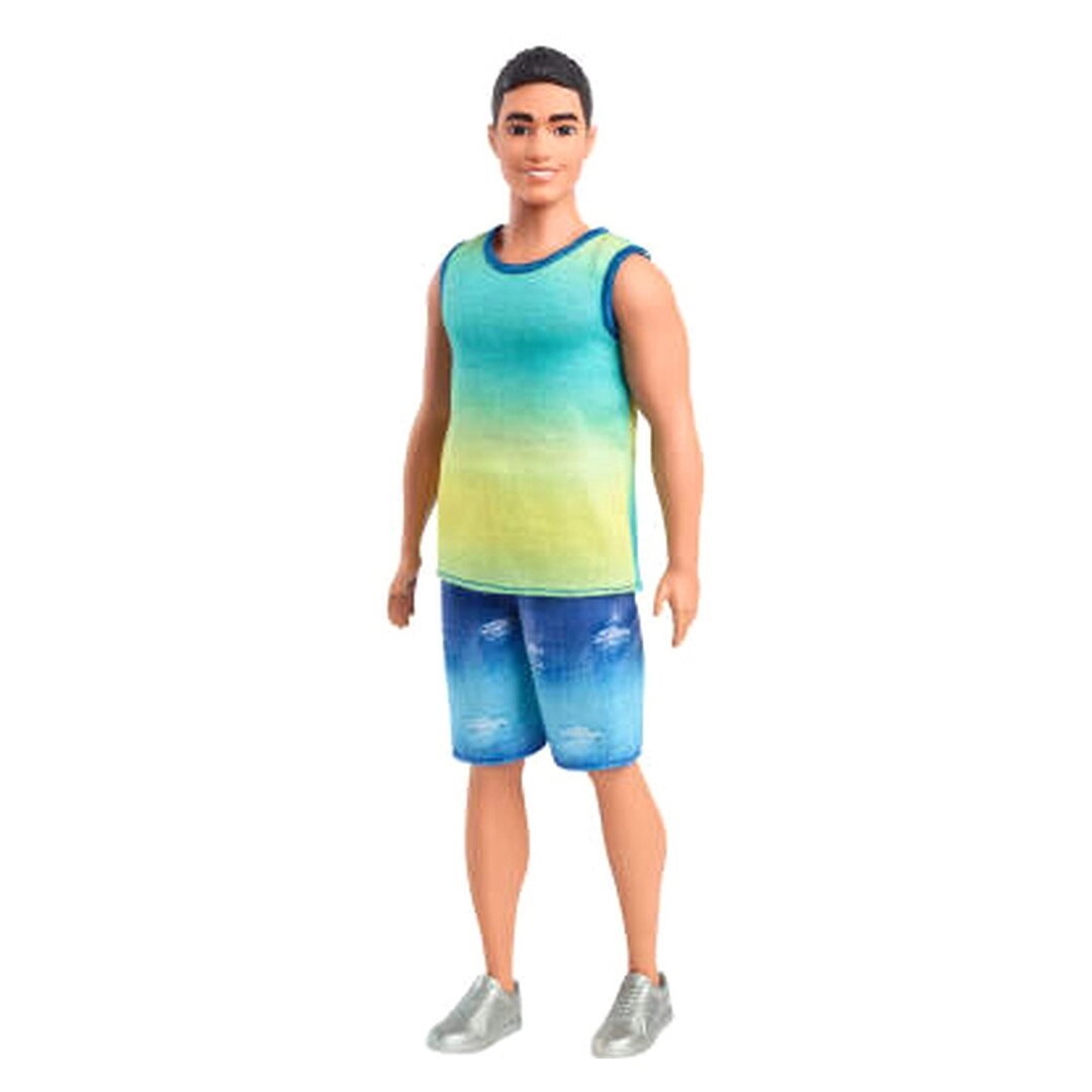 Barbie Fashionistas Ken Doll #236 - Black Hair Blue and Green Ombre Tank