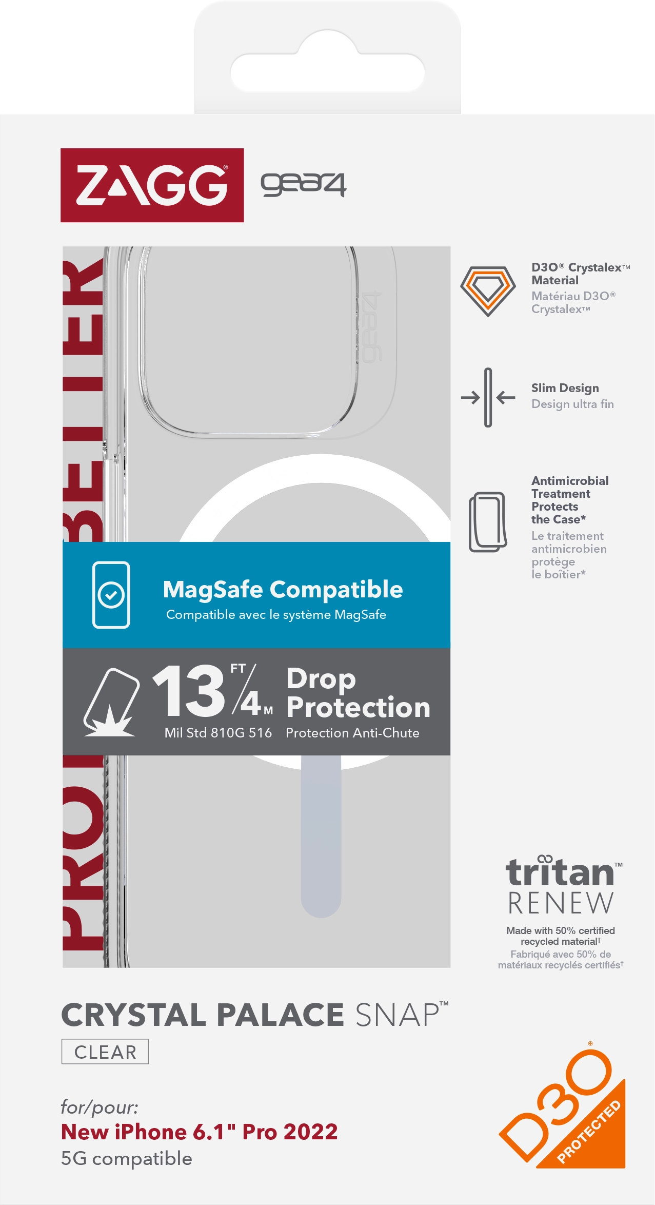 Crystal Palace Snap Clear Case for iPhone 14 Pro