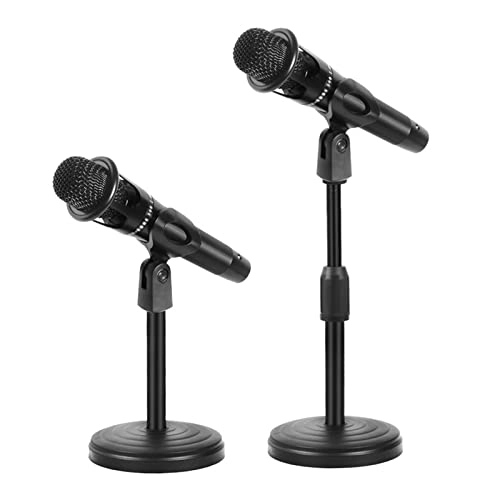 Microphone Stand - Weighted Round Base Height Adjustable Detachable