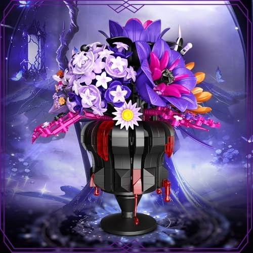 39098 Dark Series Building Blocks Flower Set - 947 pcs