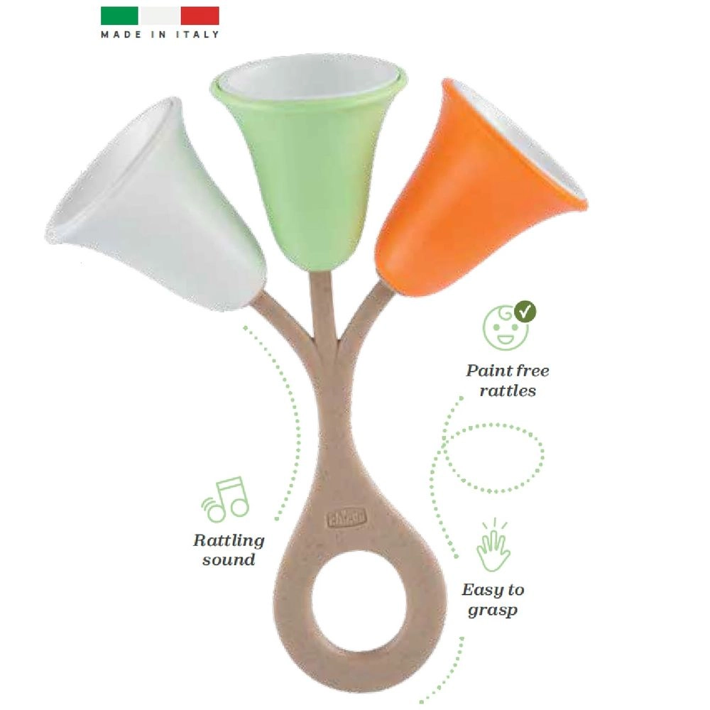 Tulip Rattle - 3 Months 60% recycled plastic
