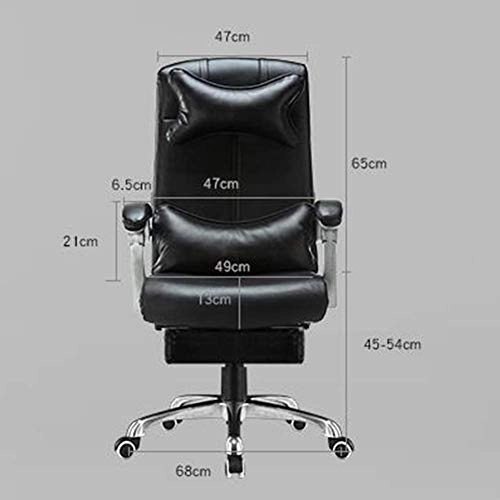Desk Chair - PU Leather Brown High Back