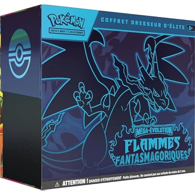MEGA EVOLUTION ELITE TRAINER BOX - FANTASMATIC FLAMES - 1 Fully Illustrated Promo Card 9 Booster Packs