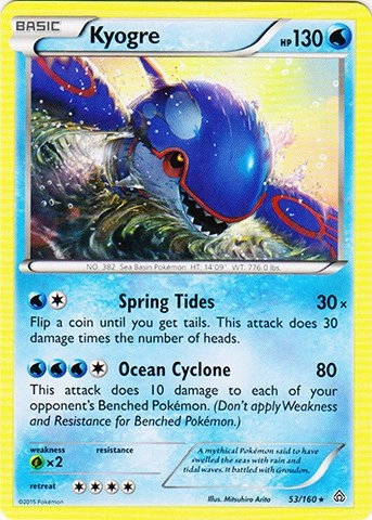 Pokemon USA, Inc. Kyogre 53/160 - Primal Clash