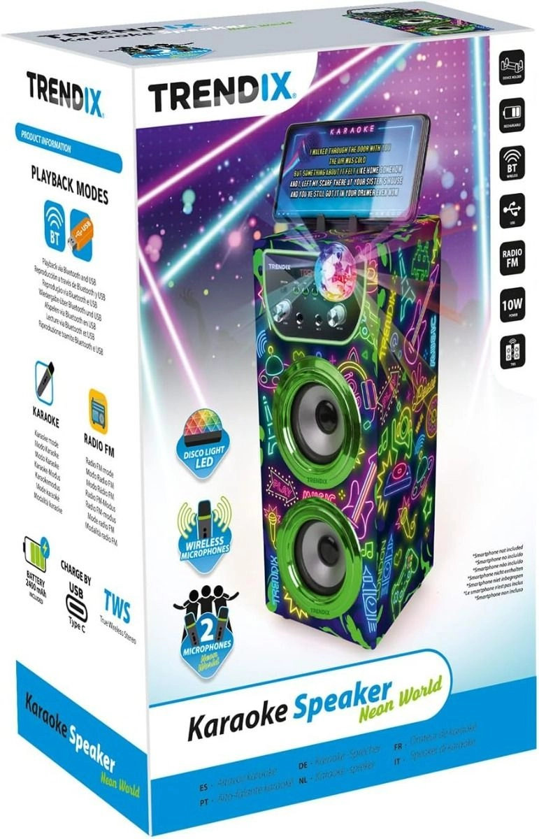 Trendix Neon World Karaoke Machine - 5 to 14 years