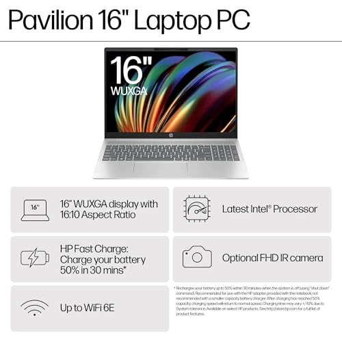 Pavilion Laptop 16 120U - 16'' Core Ultra 5-120U 16GB DDR5 1TB NVMe SSD