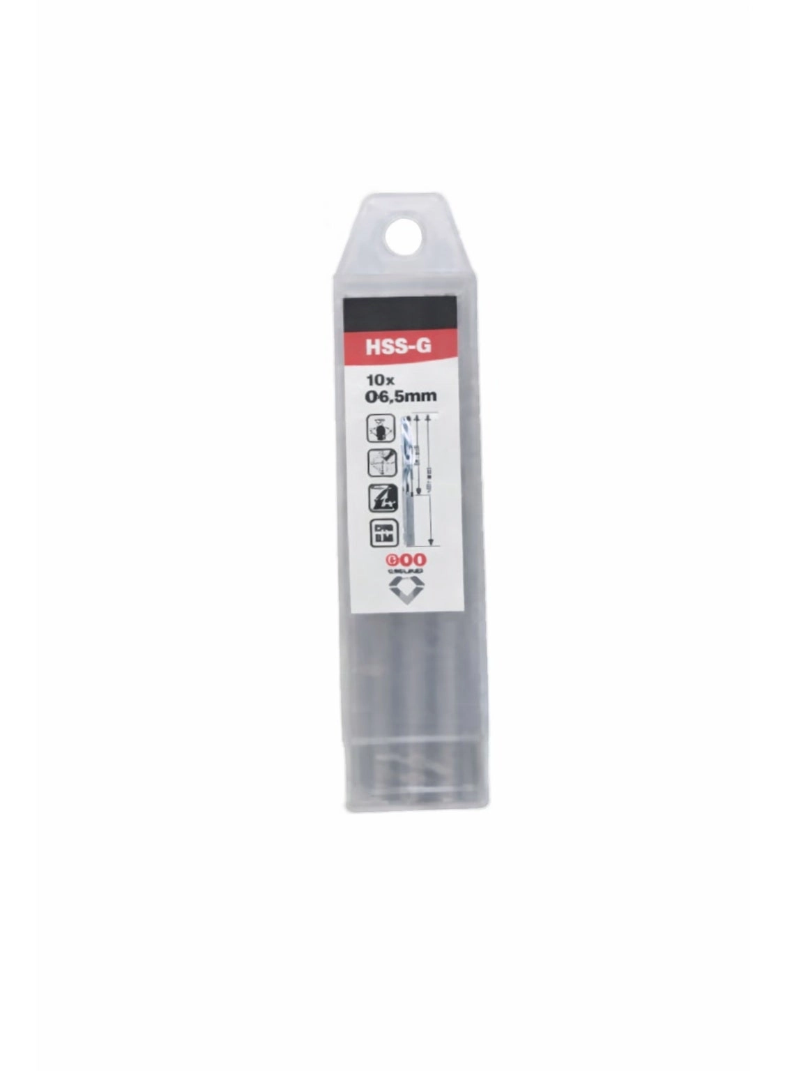 RNS HSS-G Twist Drill Bit - Stainless Steel 10 pieces 6.5 mm
