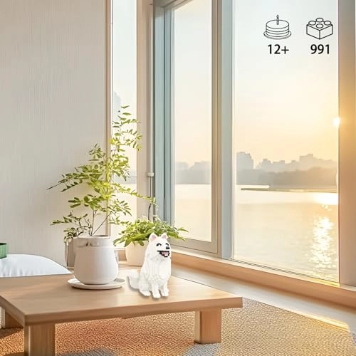 DIY Micro Dog Building Blocks - Hund Samoyed 991 pcs