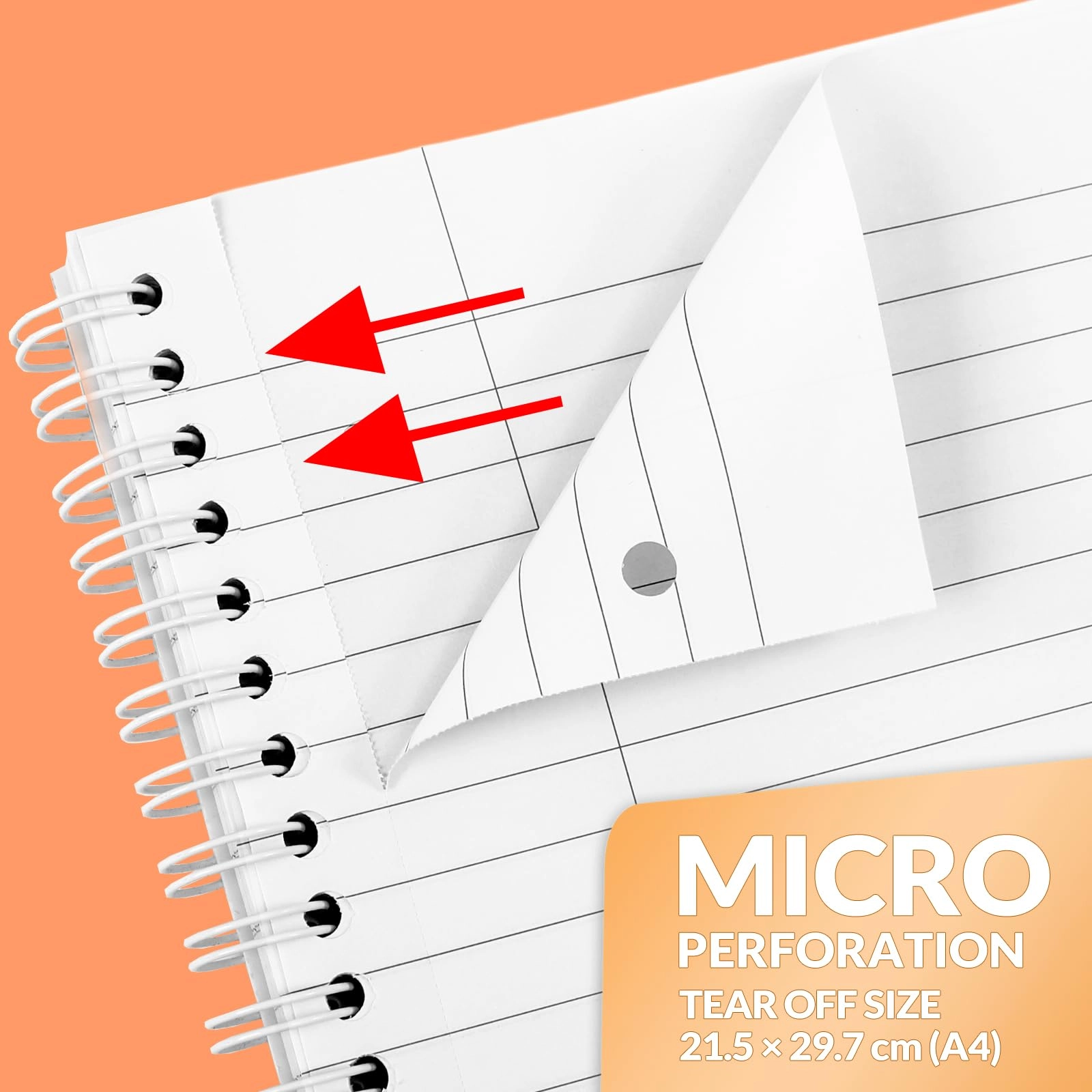 Notebook A4 Spiral - Lined 100 Sheets