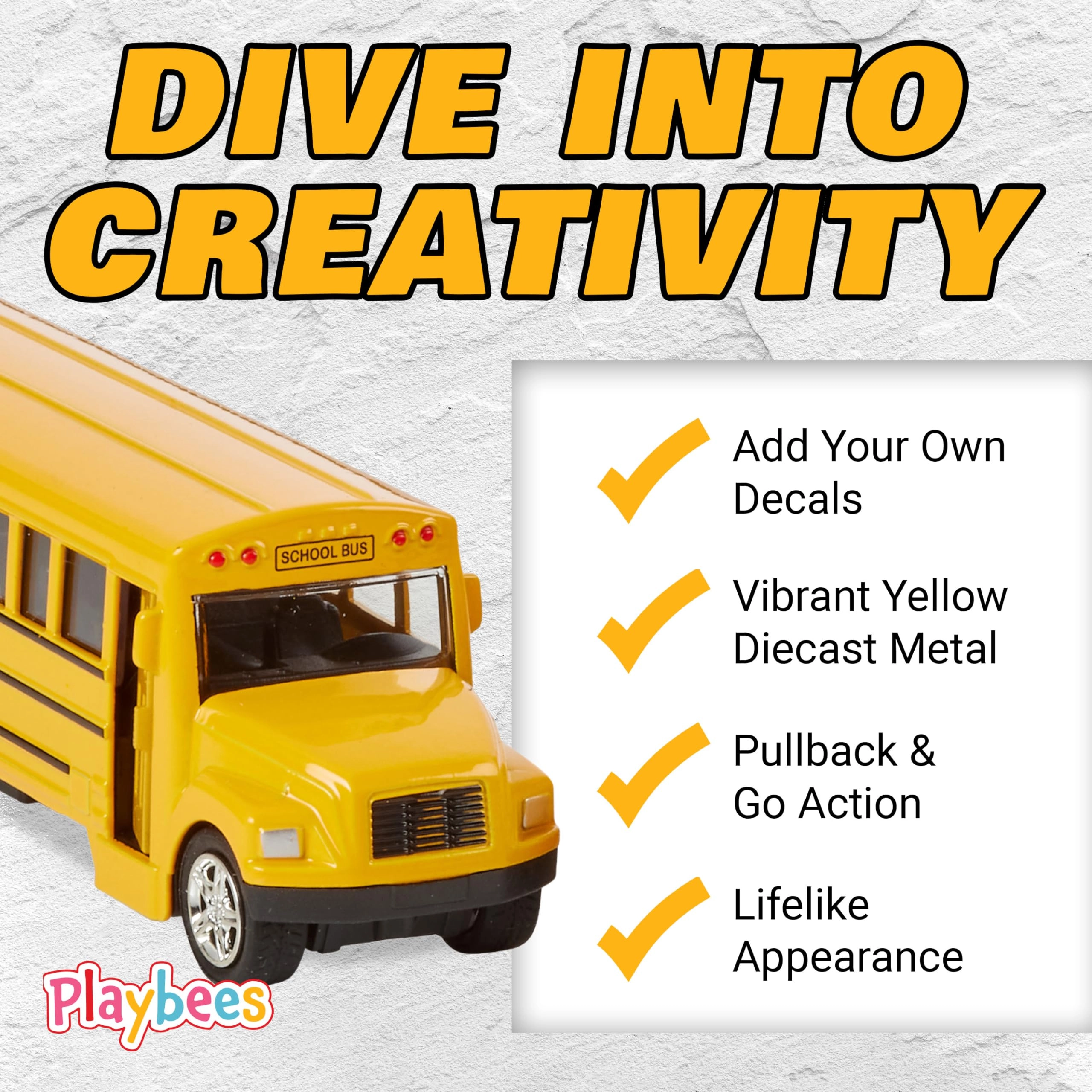 Diecast School Bus - 1:24 1pcs