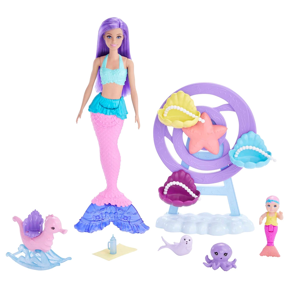 Dreamtopia Magical Mermaid Playset - Lavender Hair Includes Merbaby Baby Seal Baby Octopus Ages 3+