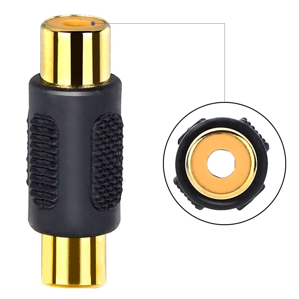 RCA Female to Female Coupler - 10 Pack Gold