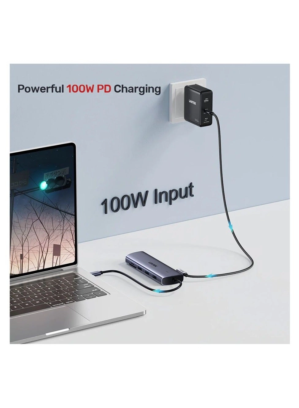 D1113A - 9-in-1 USB-C Hub 3x USB-A 5Gbps HDMI 4K@30Hz PD 100W