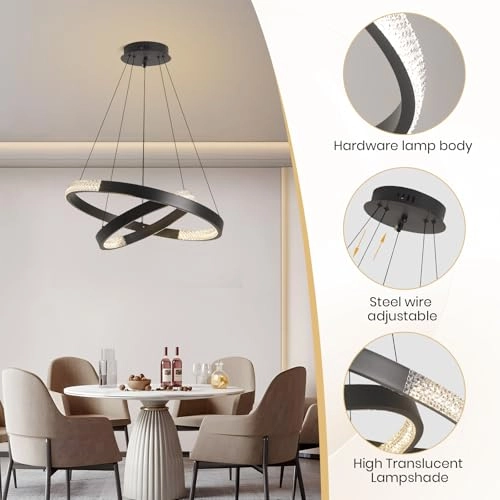 Double Ring Chandelier - Dimmable