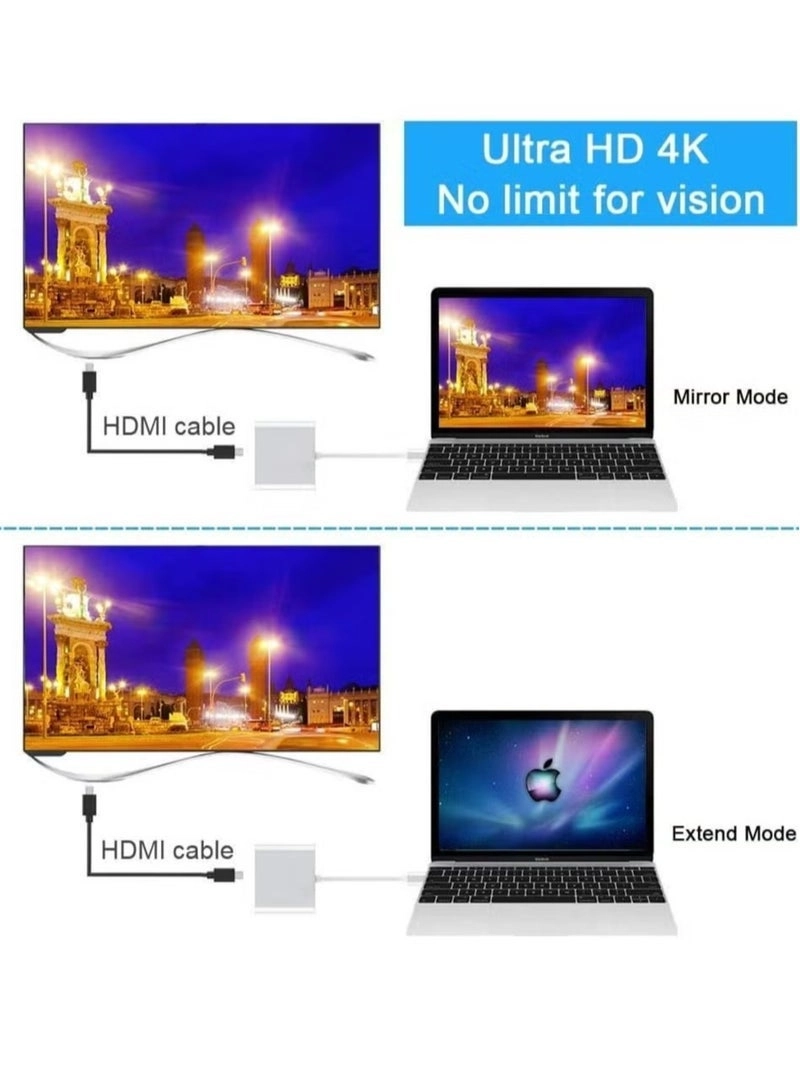 Aroos USB C to HDMI Multiport Adapter