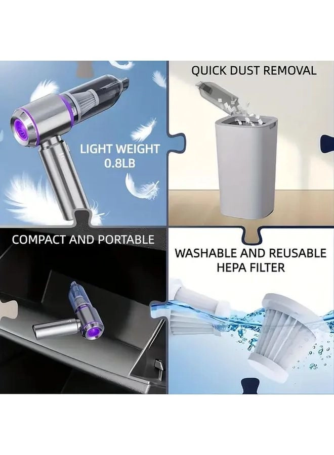 4-in-1 Wireless Handheld Vacuum Cleaner - 2000mAh