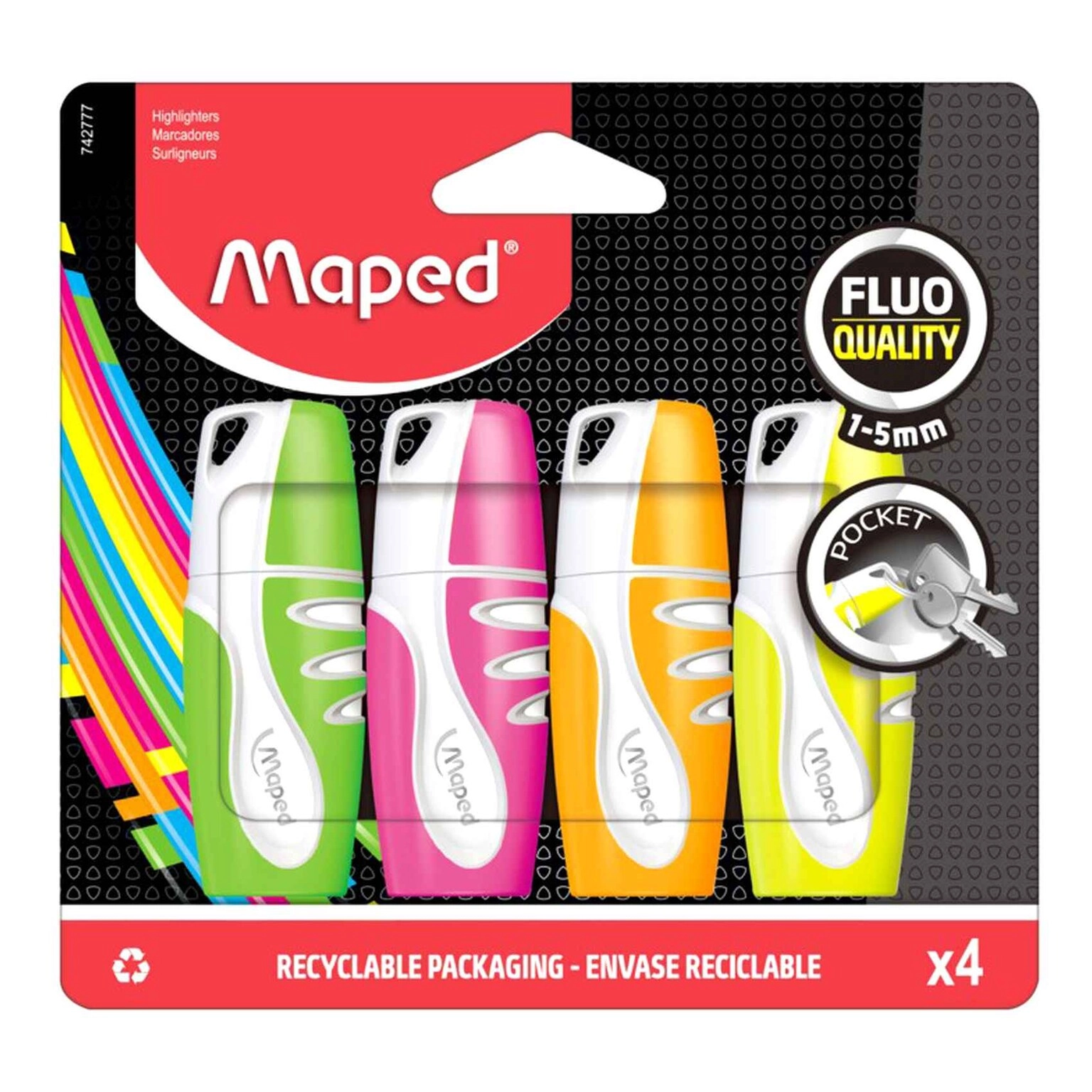 Highlighters Deepsea P - extra-soft bevelled tips