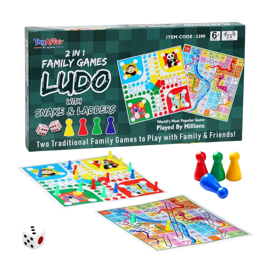 Stem 2-In-1 Ludo With Snake & Ladders