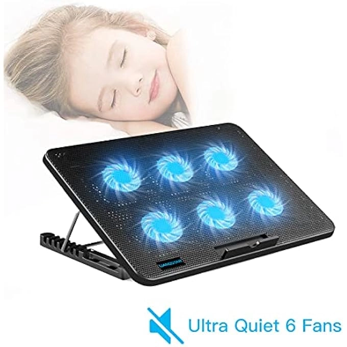 LAPTOP COOLING PAD - 12-17 INCH 6 QUIET FANS