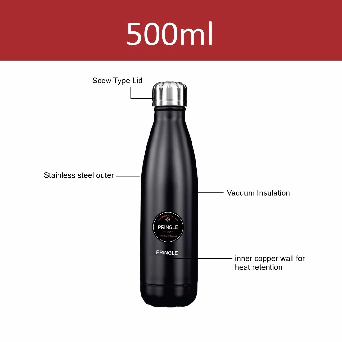 Combo NEOLaggon500MlBLK + Flipper Hydrosteel Flask