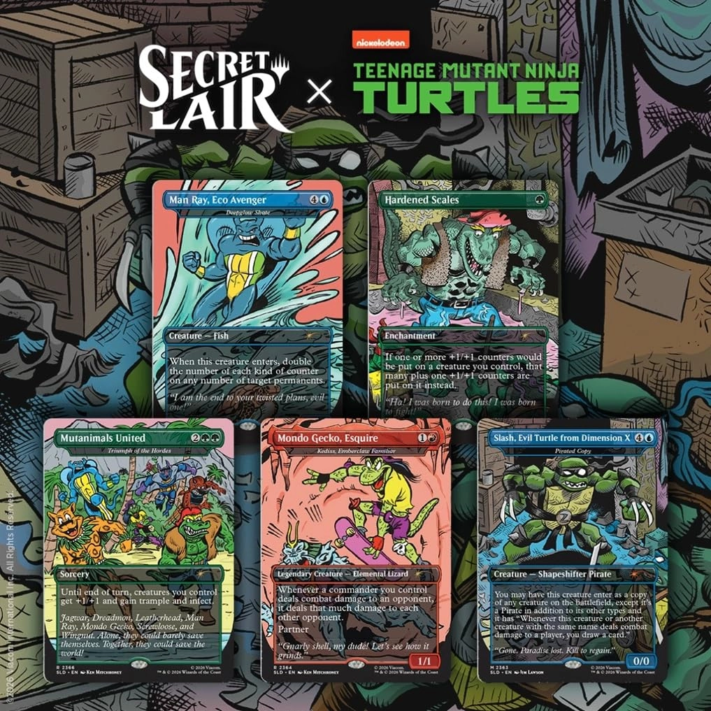 Wizards of the Coast Secret Lair x Teenage Mutant Ninja Turtles: The Mighty Mutanimals - 5pcs