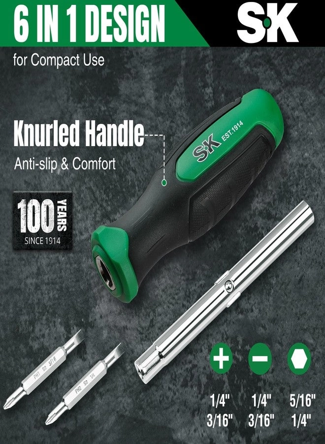 6-in-1 - Multi-bit S2 Steel SureGrip Handle Screwdriver