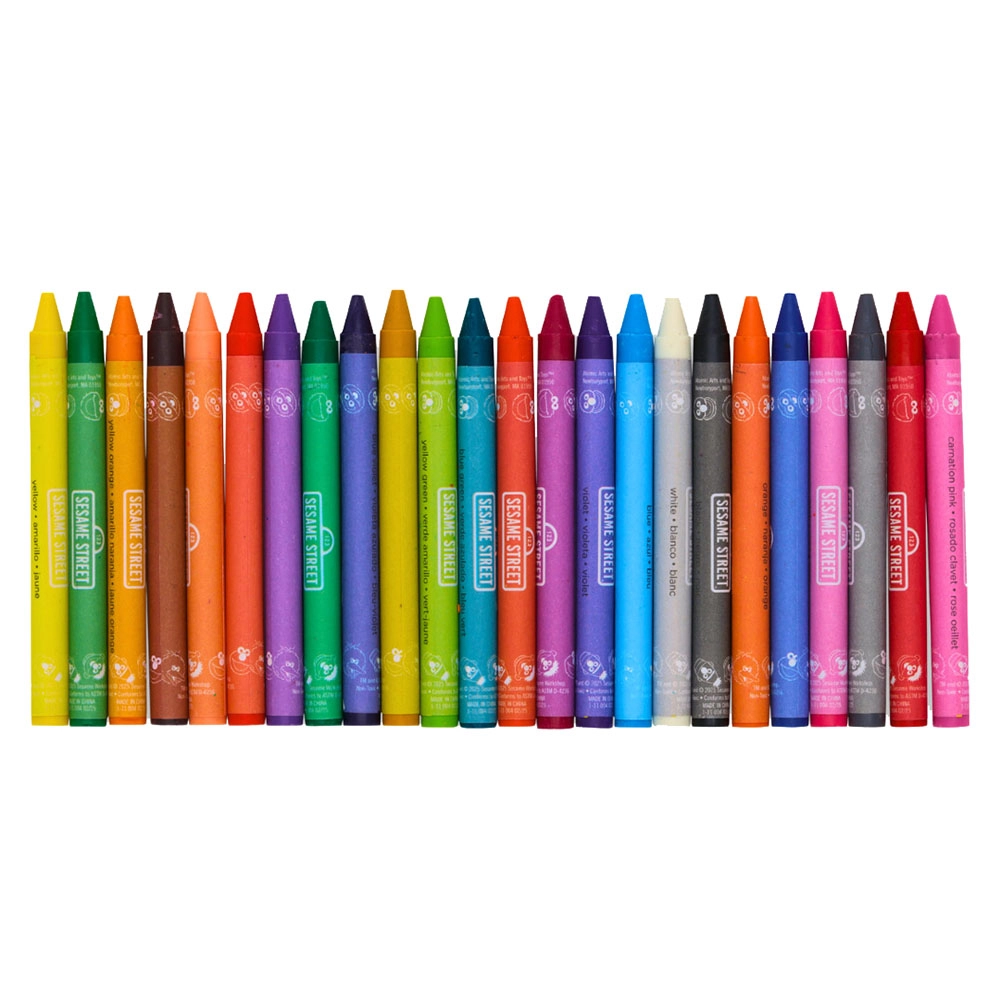 Sesame Street Classic Colors Crayons - 24 Pcs