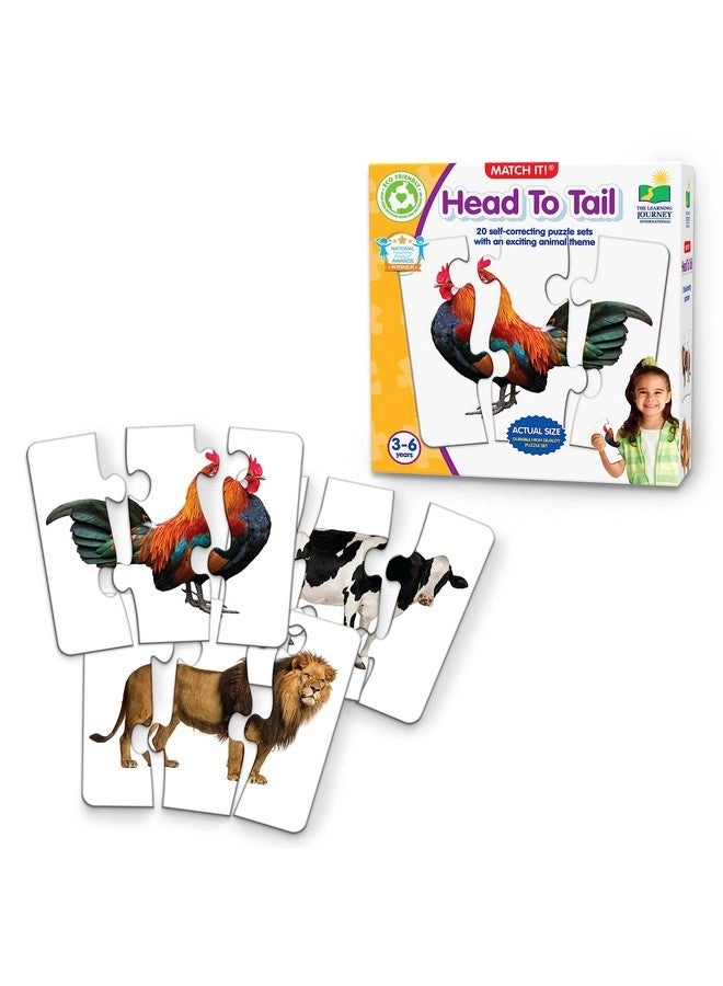 The Learning Journey Match It! Head to Tail - Ages 3-6 Years 40 Pieces