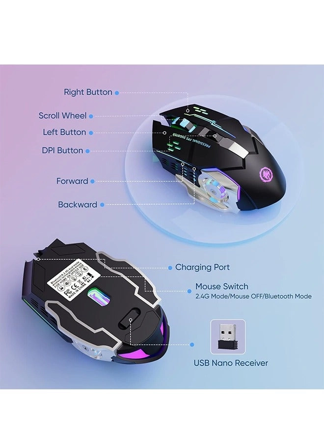 FREEDOM-WOLF X8 Gaming Mechanical Mouse - Wireless