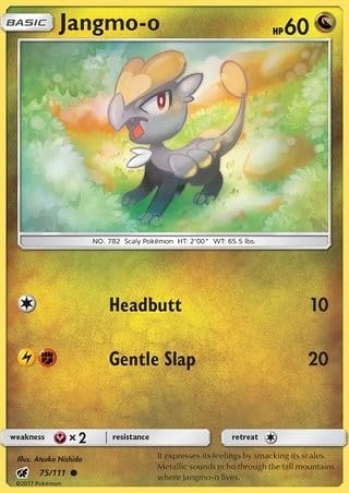 Pokémon Pokemon Jangmo-o 75/111 - English + Toploader