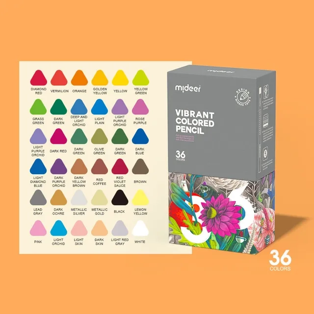 Vibrant Coloring Pencils - 36 pcs