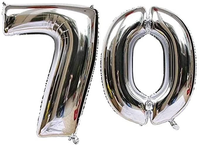Number Balloons - 40 Inch Silver