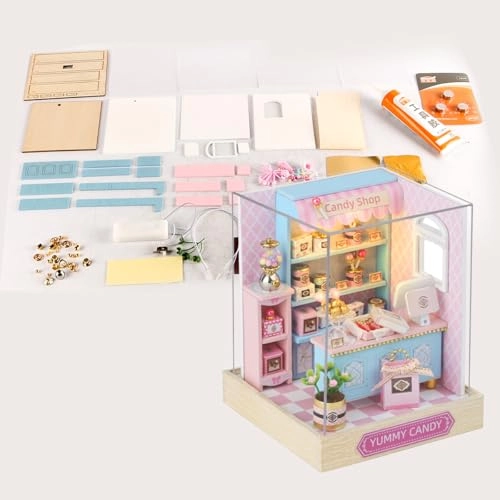 Miniature Dollhouse Kit - candy, cake and milk tea