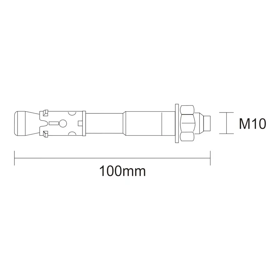 Steel Through Bolt Pack 10mm 100mm