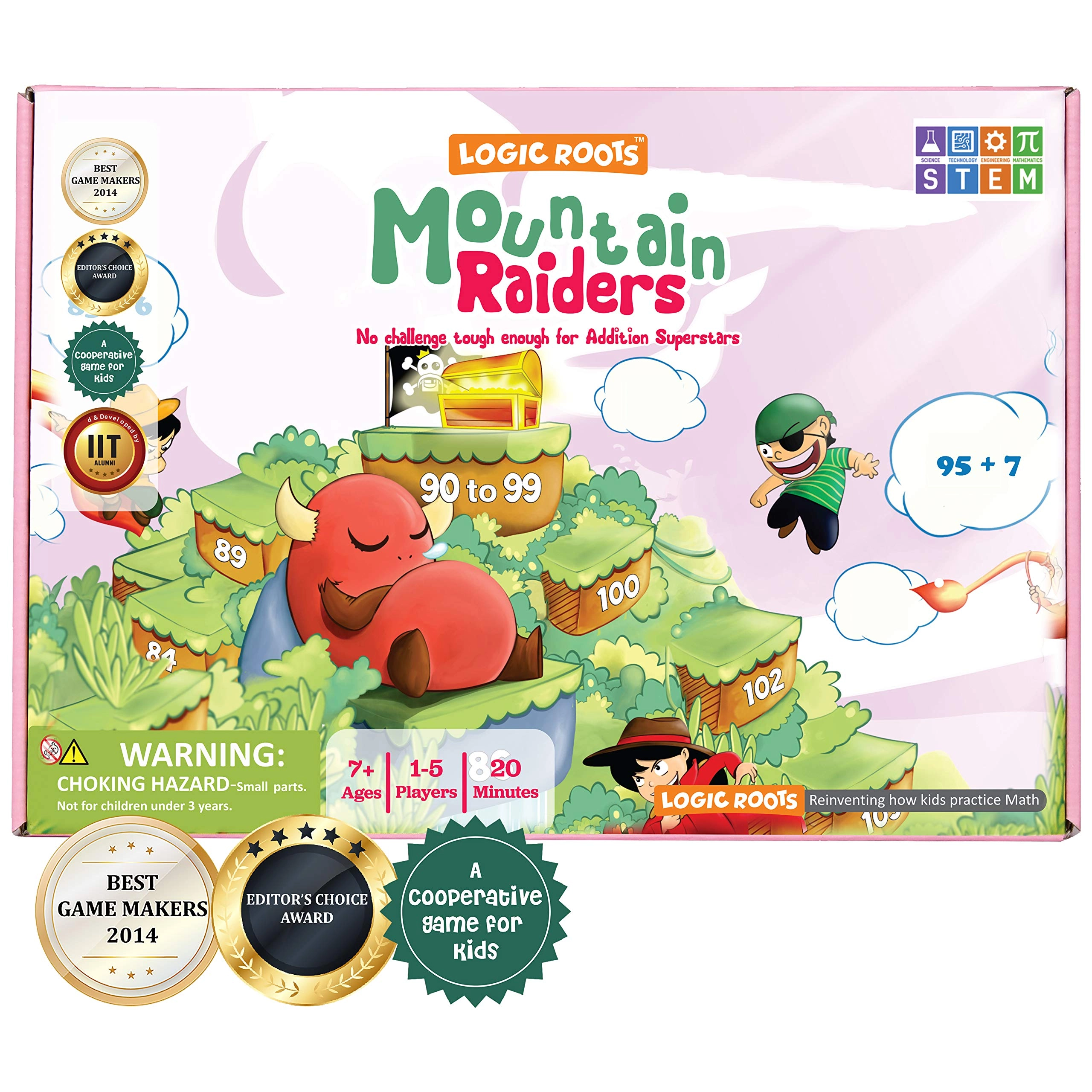 Logic Roots Mountain Raiders Addition Game - 7-9 Year Olds