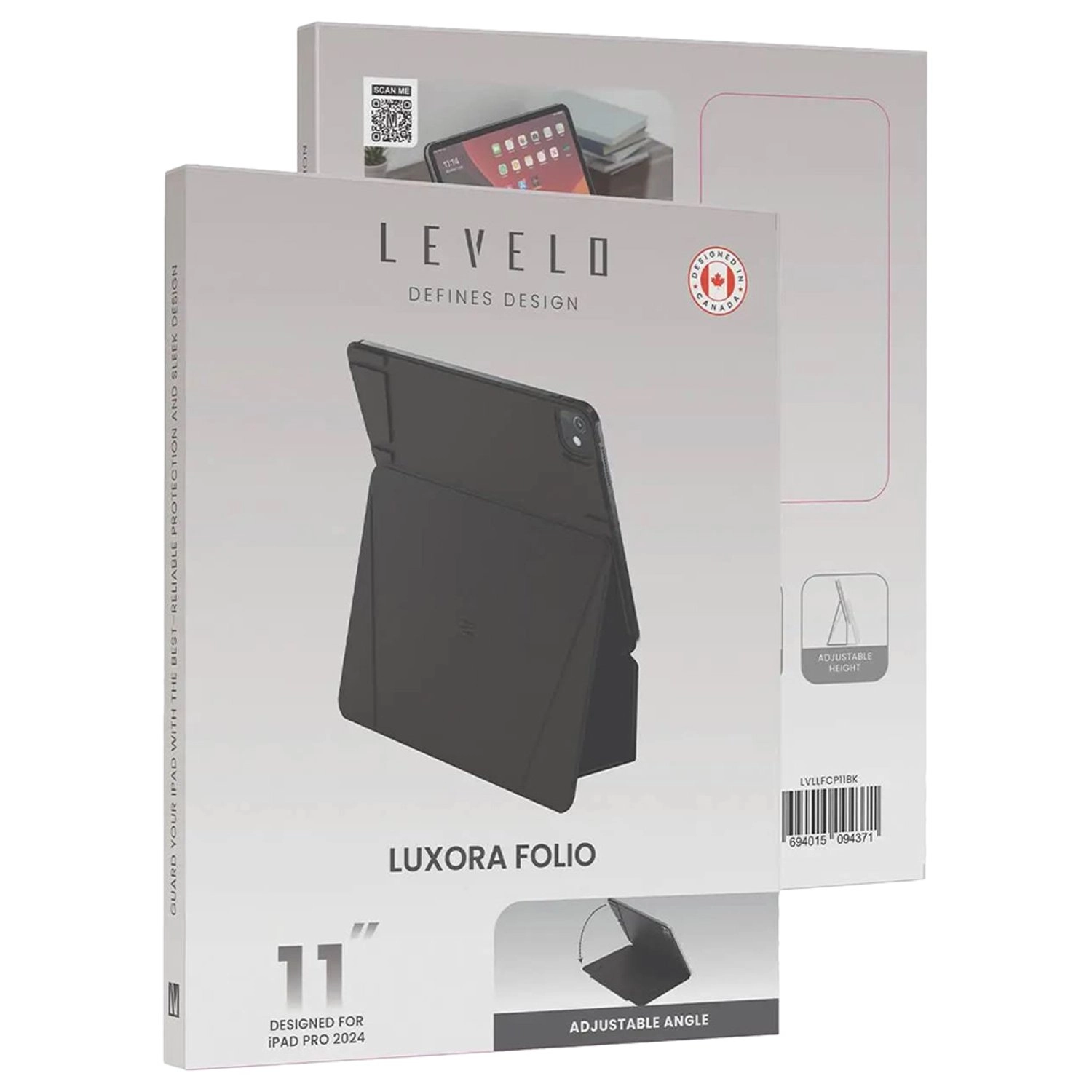 Folio Case with Adjustable Height and Magnetic Closure for iPad Pro 11-inch (2024)