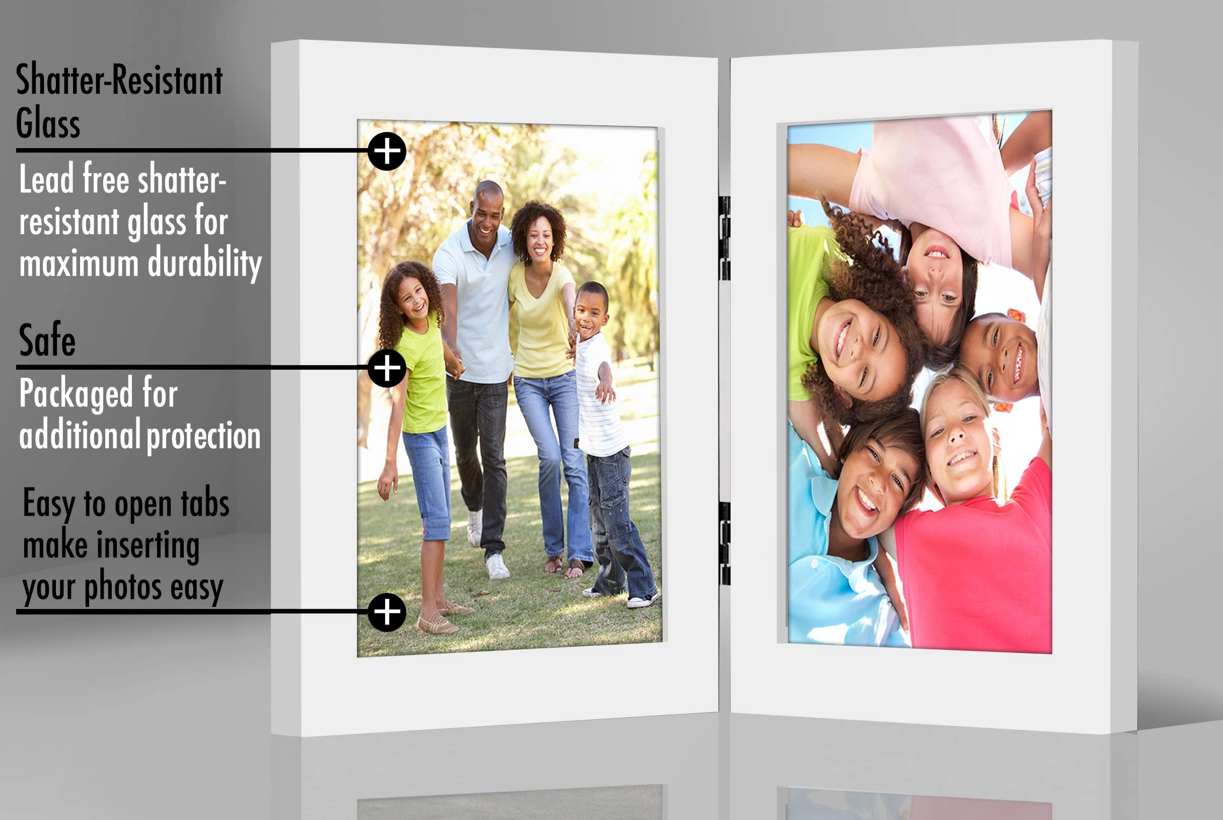 Hinged Double Picture Frame - 4X6 2