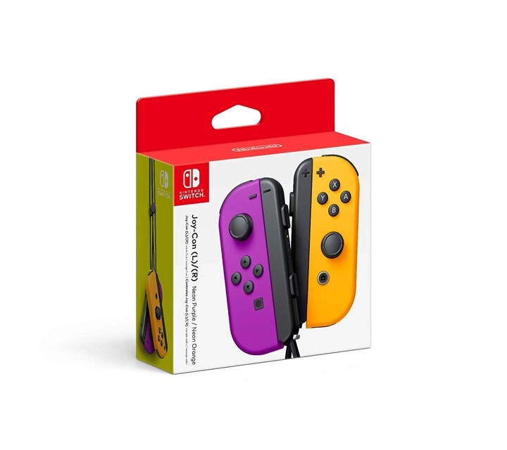 Switch Joy-Con Controller Pair - Neon Purple/Orange
