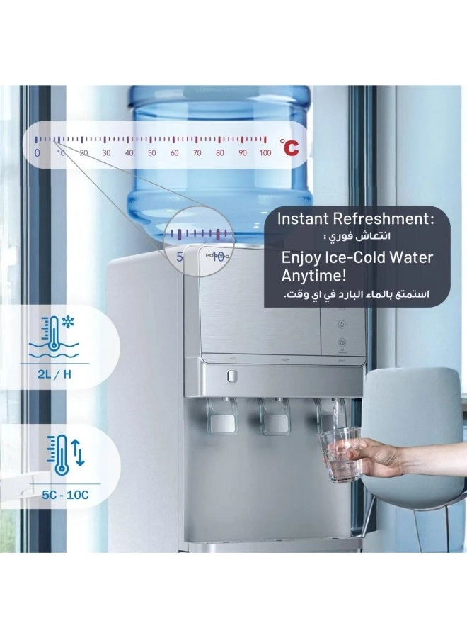 Lifestyle Water Dispenser - Integrated Ice Maker Hot & Cold Stainless Steel