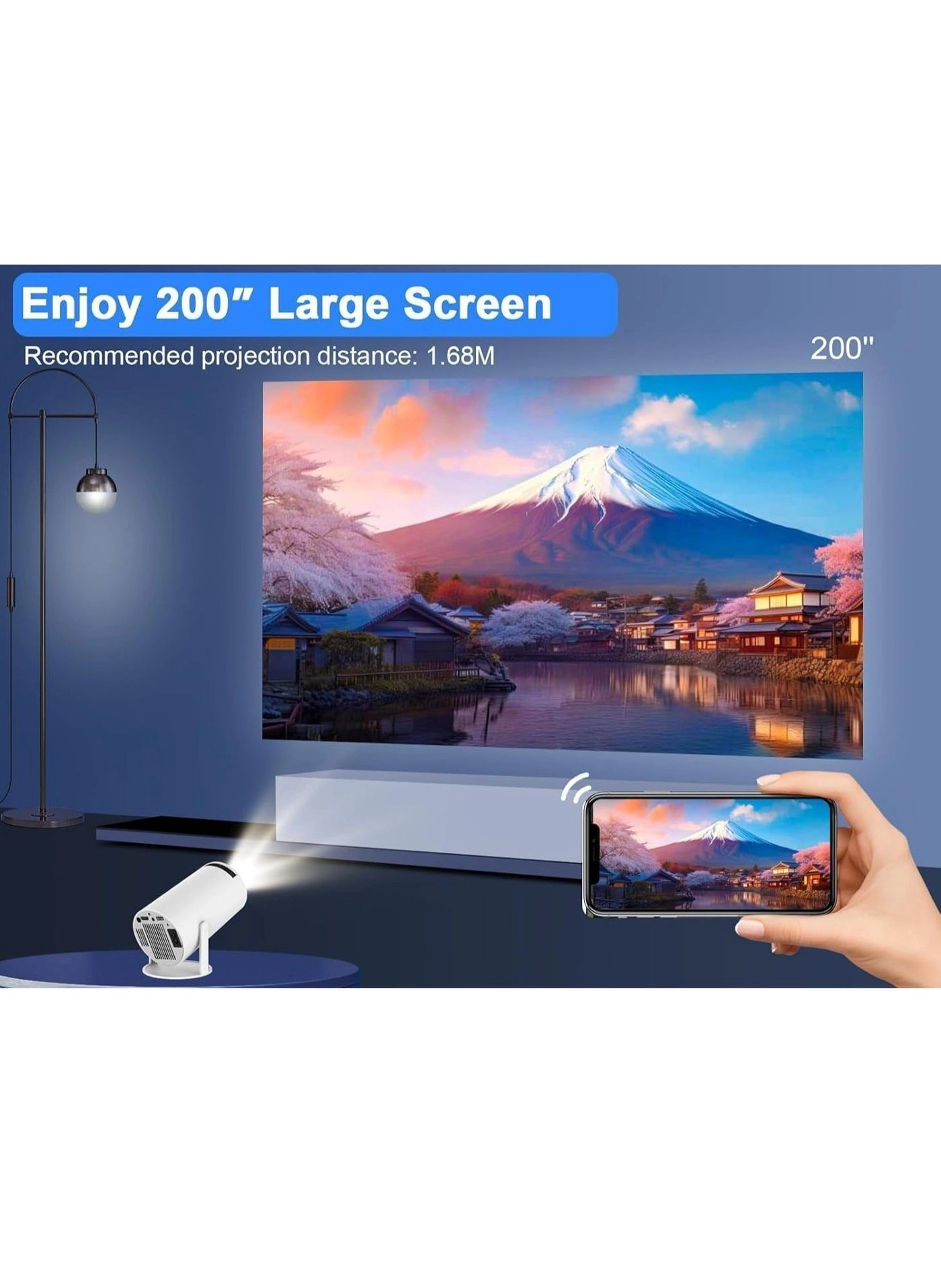 Smart 5G Portable Projector - HD 1080P