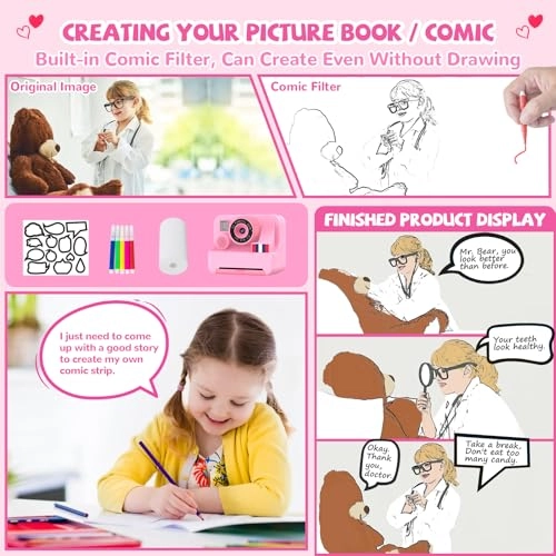 Instant Print Camera - 2.4 Inch 32GB 1080P