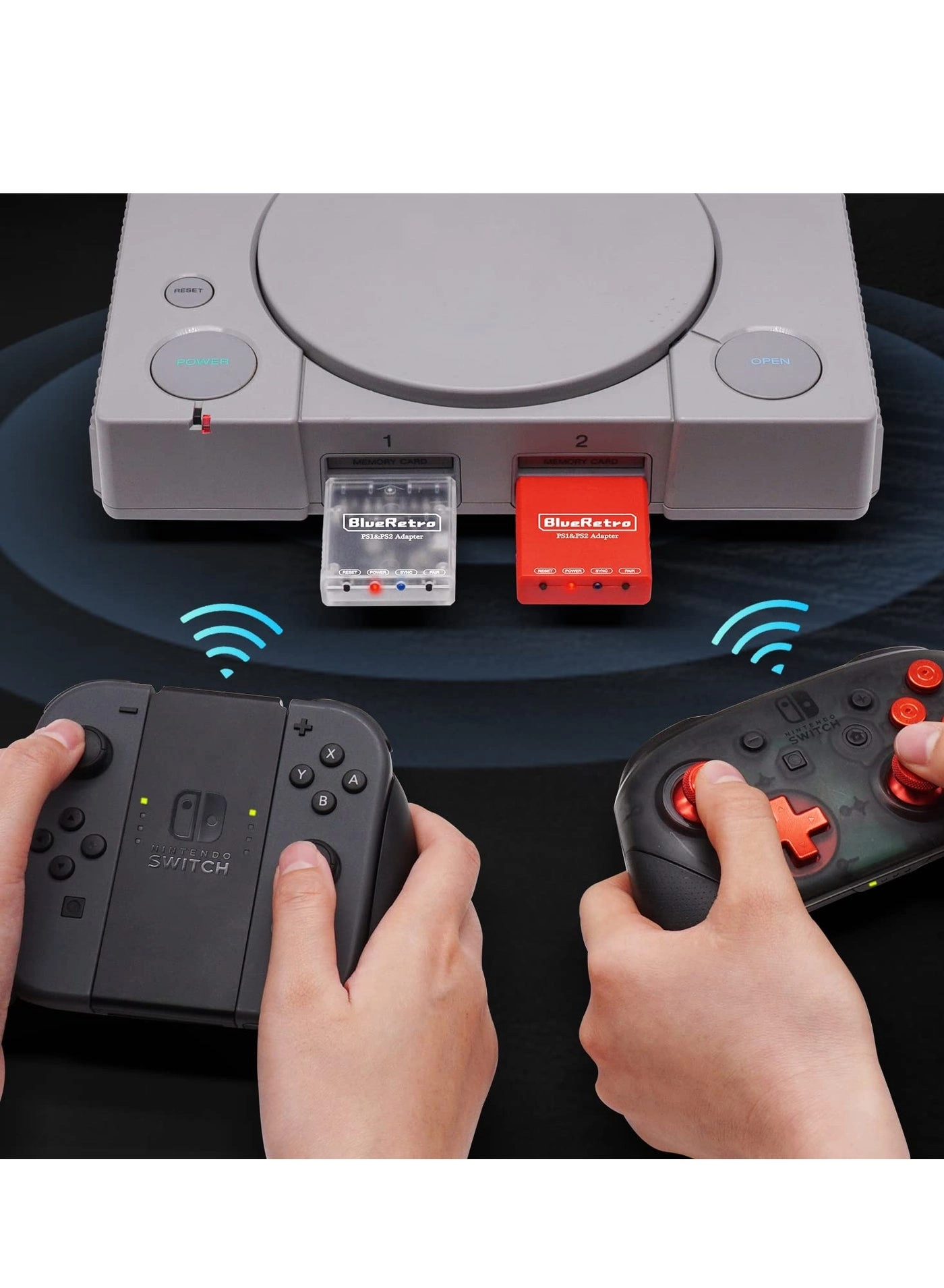 Wireless Controller Adapter - Wireless PS1/PS2 PS3 PS4 PS5 Xbox One S Series X/S Switch Pro