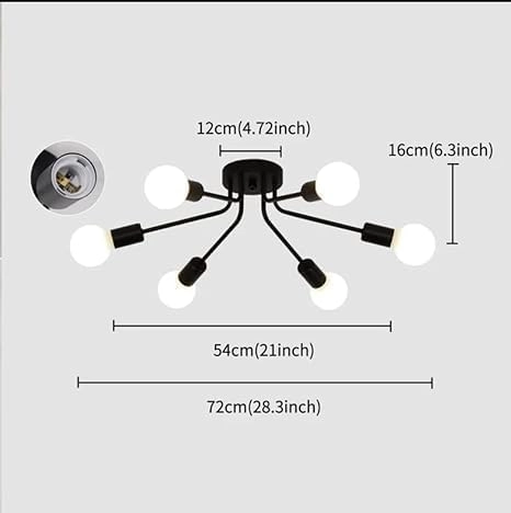 153 CHANDELIER 6 LIGHT - warm white