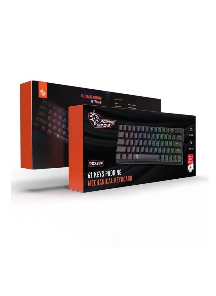 61 Keys Pudding Mechanical Keyboard - EN/AR Wired