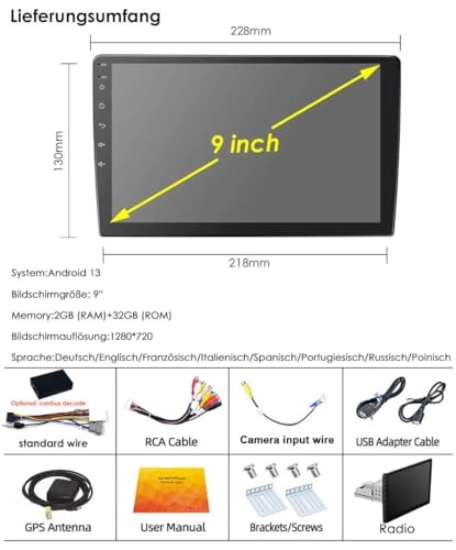 GPS Navigation + R7214 Rear View Camera - 9 inch