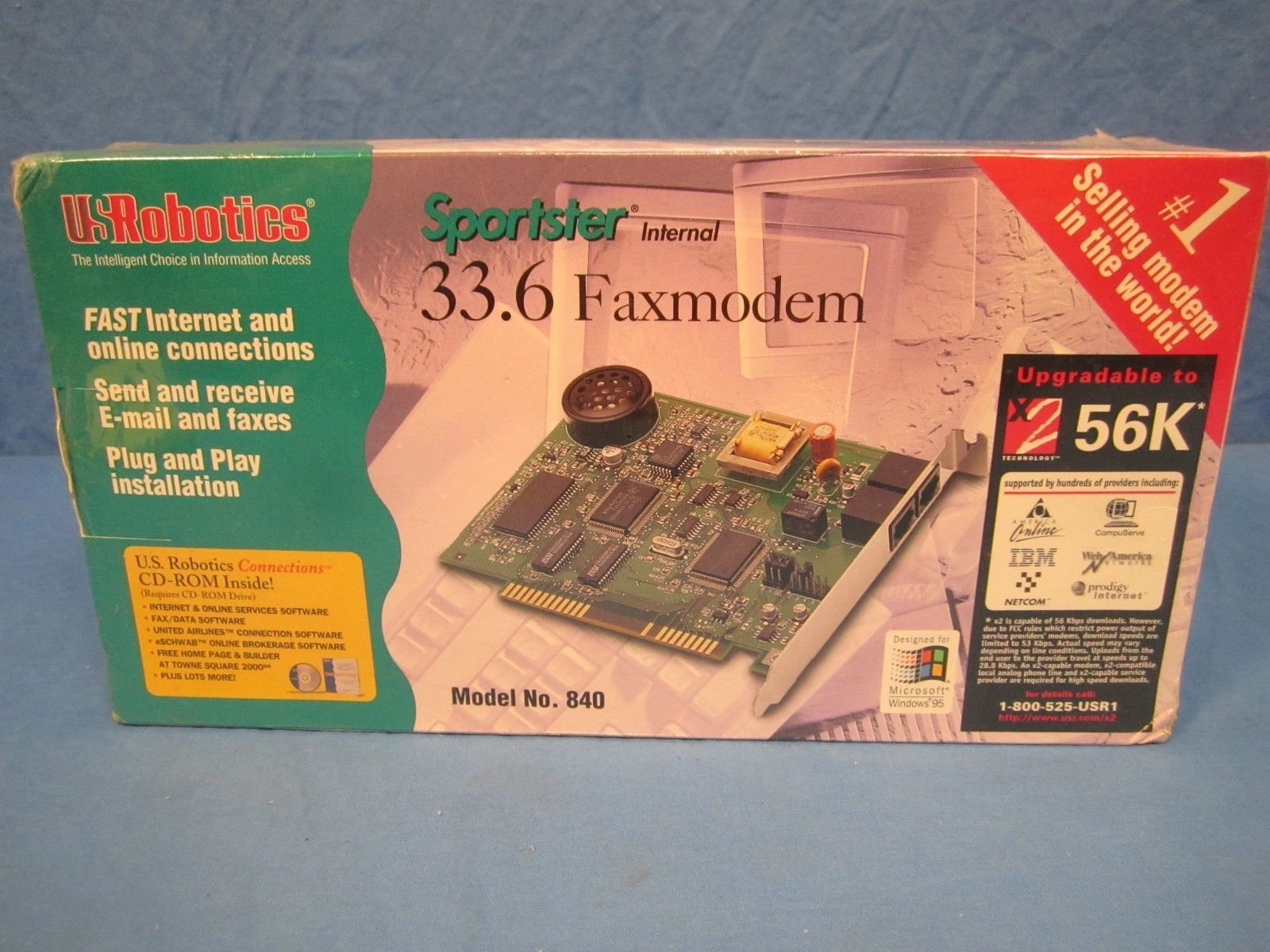USRobotics SPORTSTER - 33.6K INTERNAL FAX/MODEM CARD