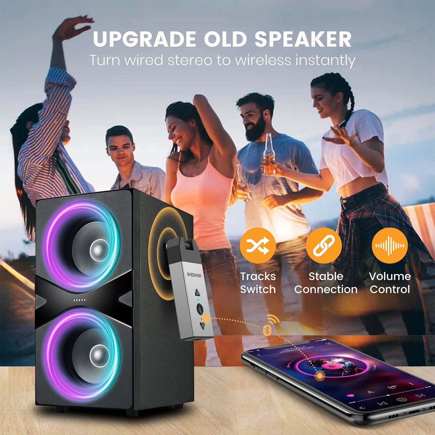 Bluetooth Aux Adapter - Bluetooth 5.2 3.5mm