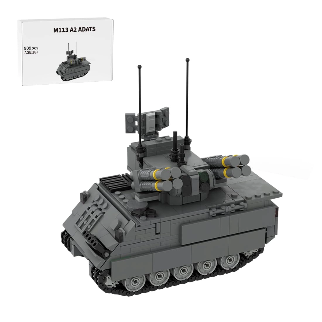 WOWOBONTOY MOC-205059 - Military Tank 909 pcs
