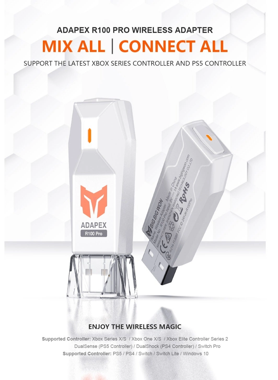 R100 Pro - Wireless Switch PS4 Windows 11&10 PC