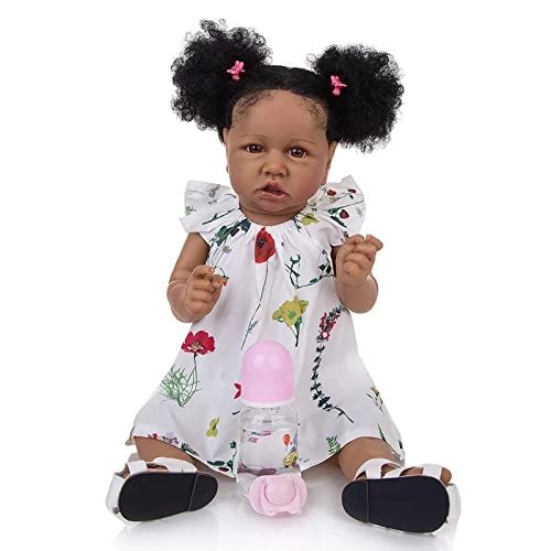 Reborn Baby Doll - 22 Inch Vinyl Brown Eyes